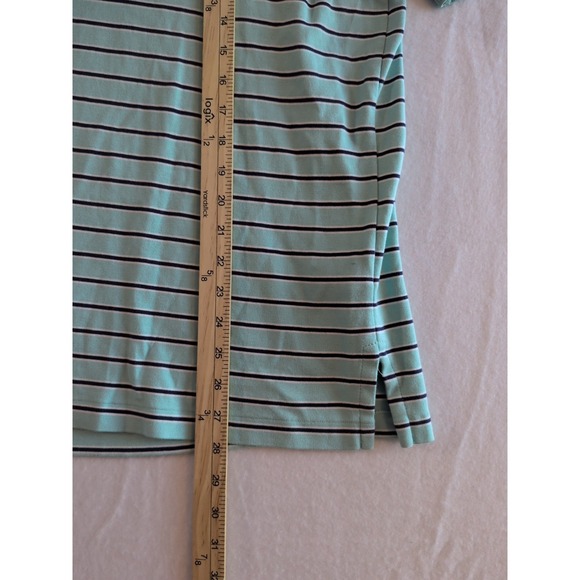 Polo Golf Ralph Lauren Pima Cotton Shirt Men Size XL Pony Stripe Blue/Green - Picture 6 of 9